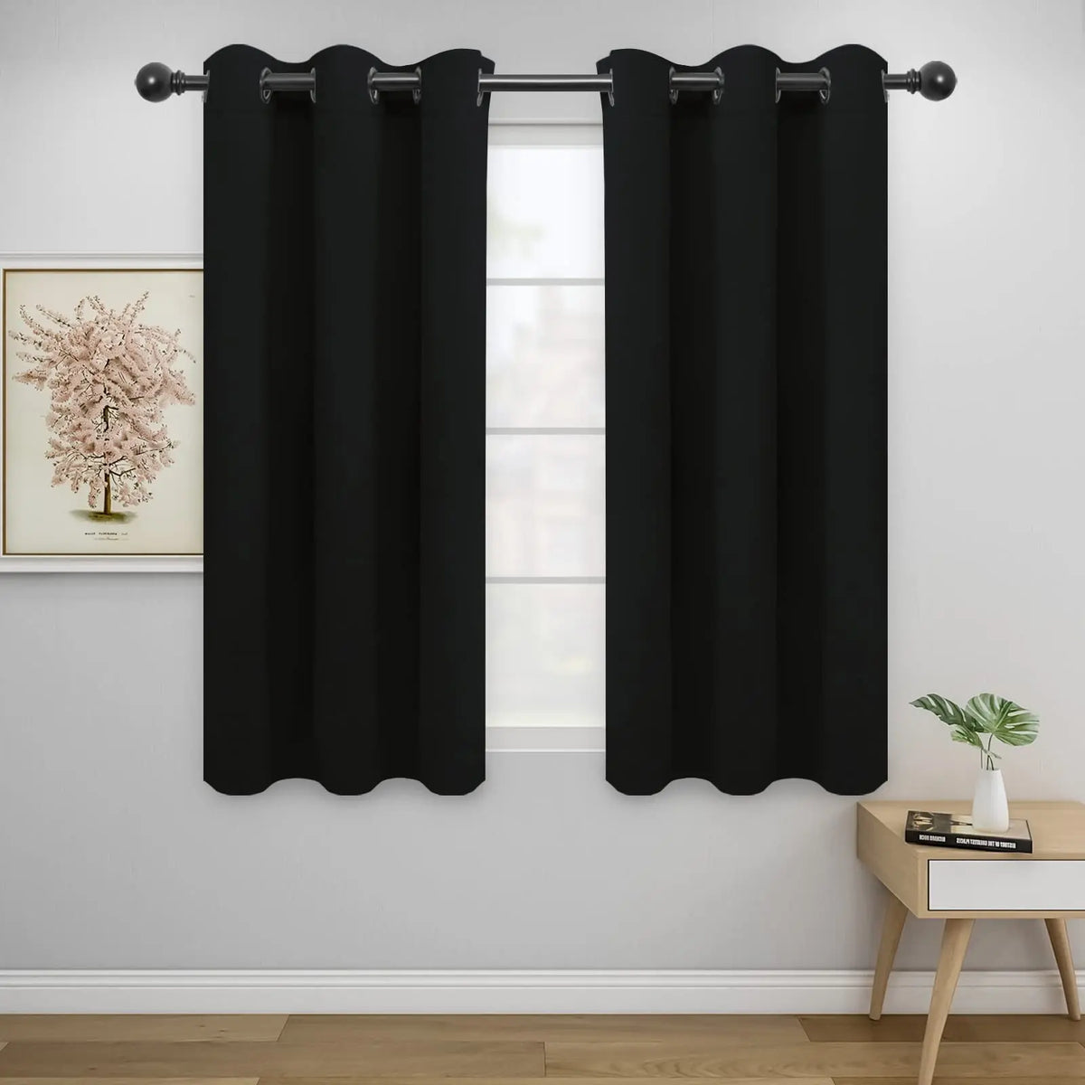 Modern Blackout Curtains | Thermal Insulated, Noise Reducing, Grommet Top | Wide Size Range, Set of 2