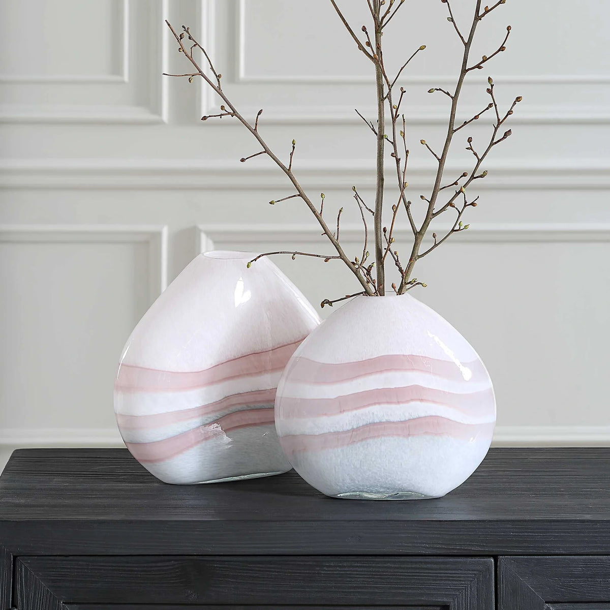 Swirl Glass Vases Set/2