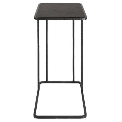 Stone & Iron Accent Table