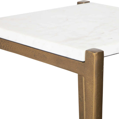 White Marble Accent Table