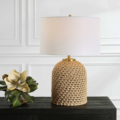 Rope & Rattan Table Lamp
