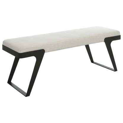 Curved Iron Boucle Bench