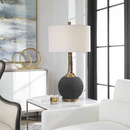 Textured Black Lamp