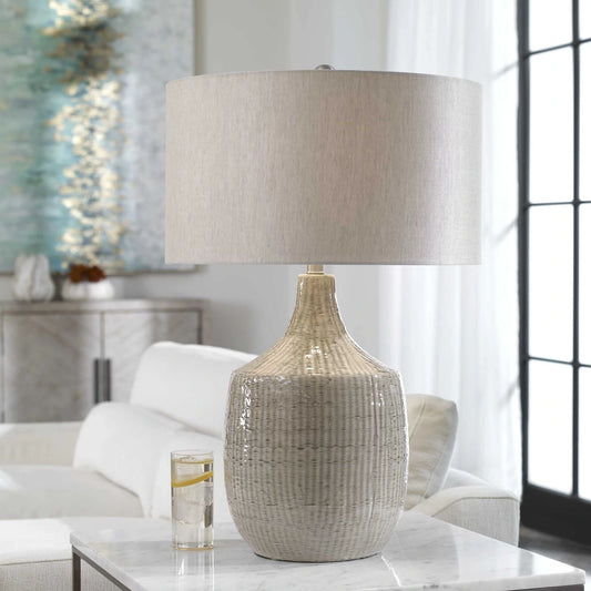 Light Gray Ceramic Table Lamp
