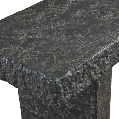 Indoor-Outdoor Limestone Console Table