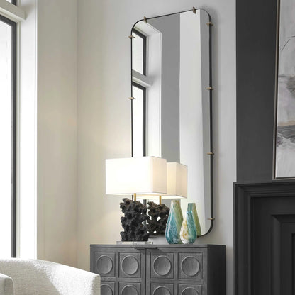 Industrial Iron Strap Mirror