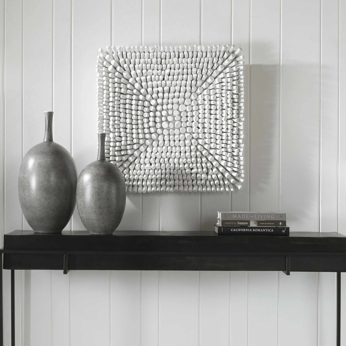 Satin Black Wood Wall Panel