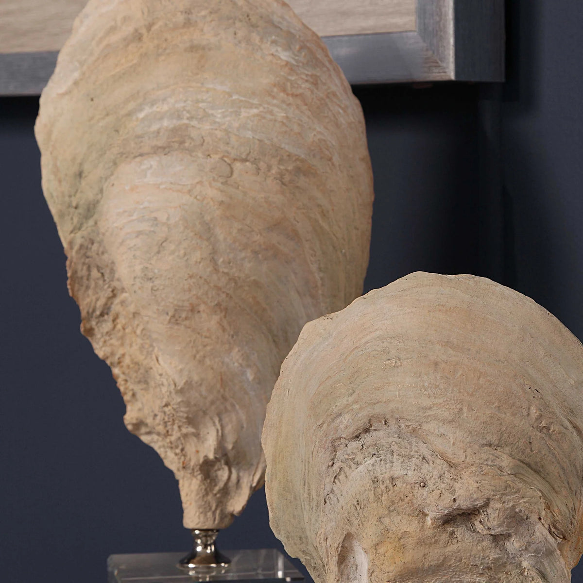 Oyster Shell Sculptures, Set of 2