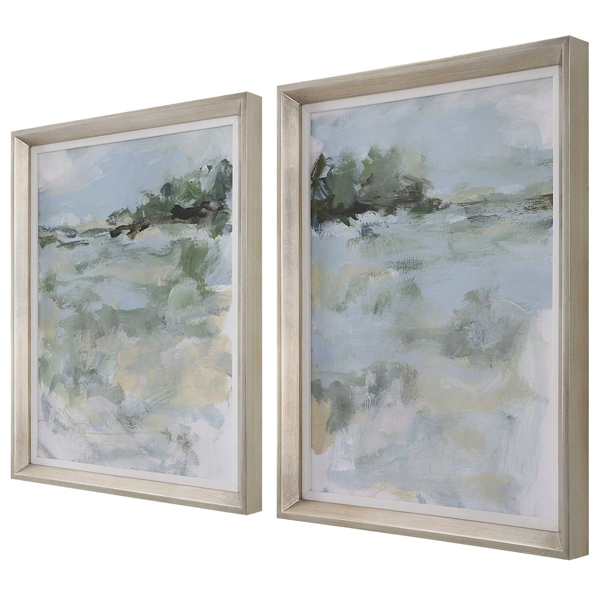 Framed Landscape Prints, Set of 2