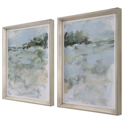 Framed Landscape Prints, Set of 2