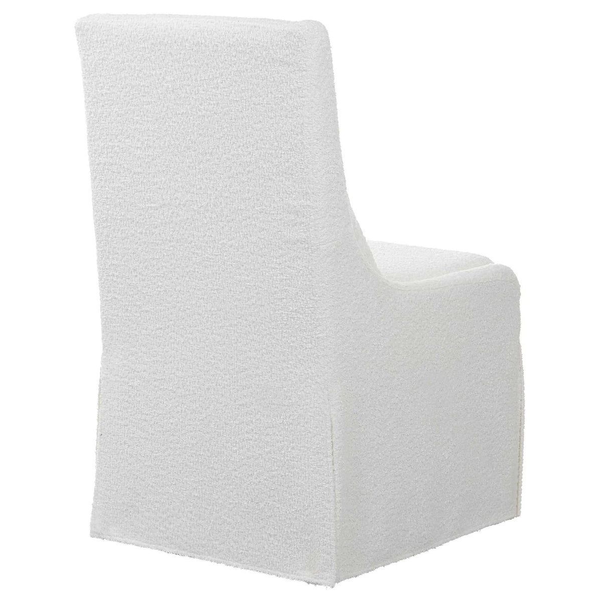 White Linen Armless Chair