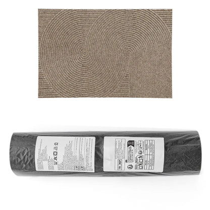 Geometric Star Loop Door Mat 45 × 75cm | Low Profile Non-Slip Entryway Mat in Dark Grey | Fade Resistant