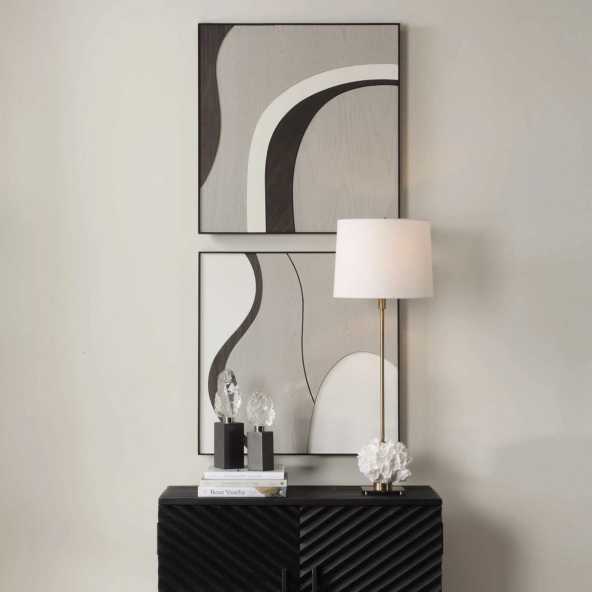 Modern Wood Wall Art Set/2