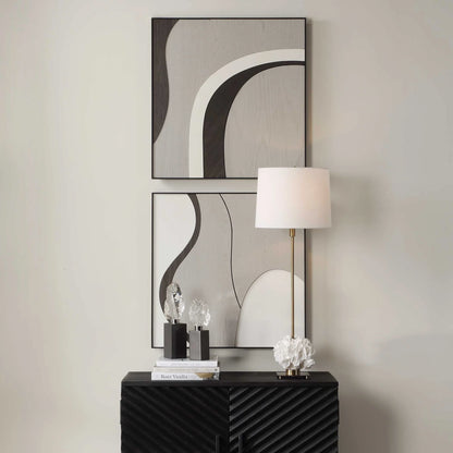 Modern Wood Wall Art Set/2