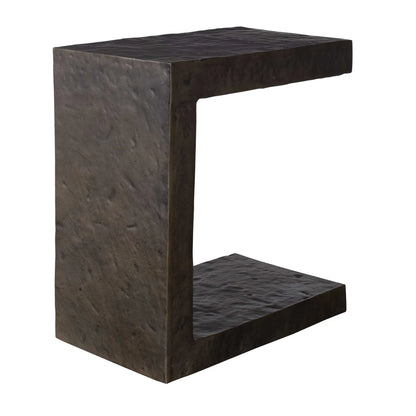 Hammered Bronze Outdoor Side Table