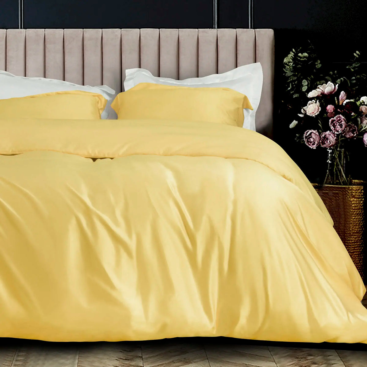 Satin Duvet Cover Set, Ultra Luxury and Soft with Hidden Zipper Design Comforter Cover Set 3 Pieces