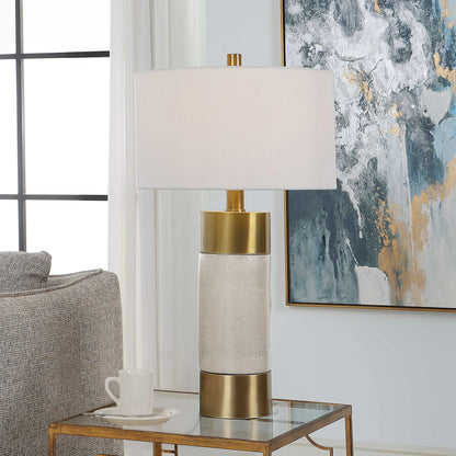 Ivory & Brass Table Lamp