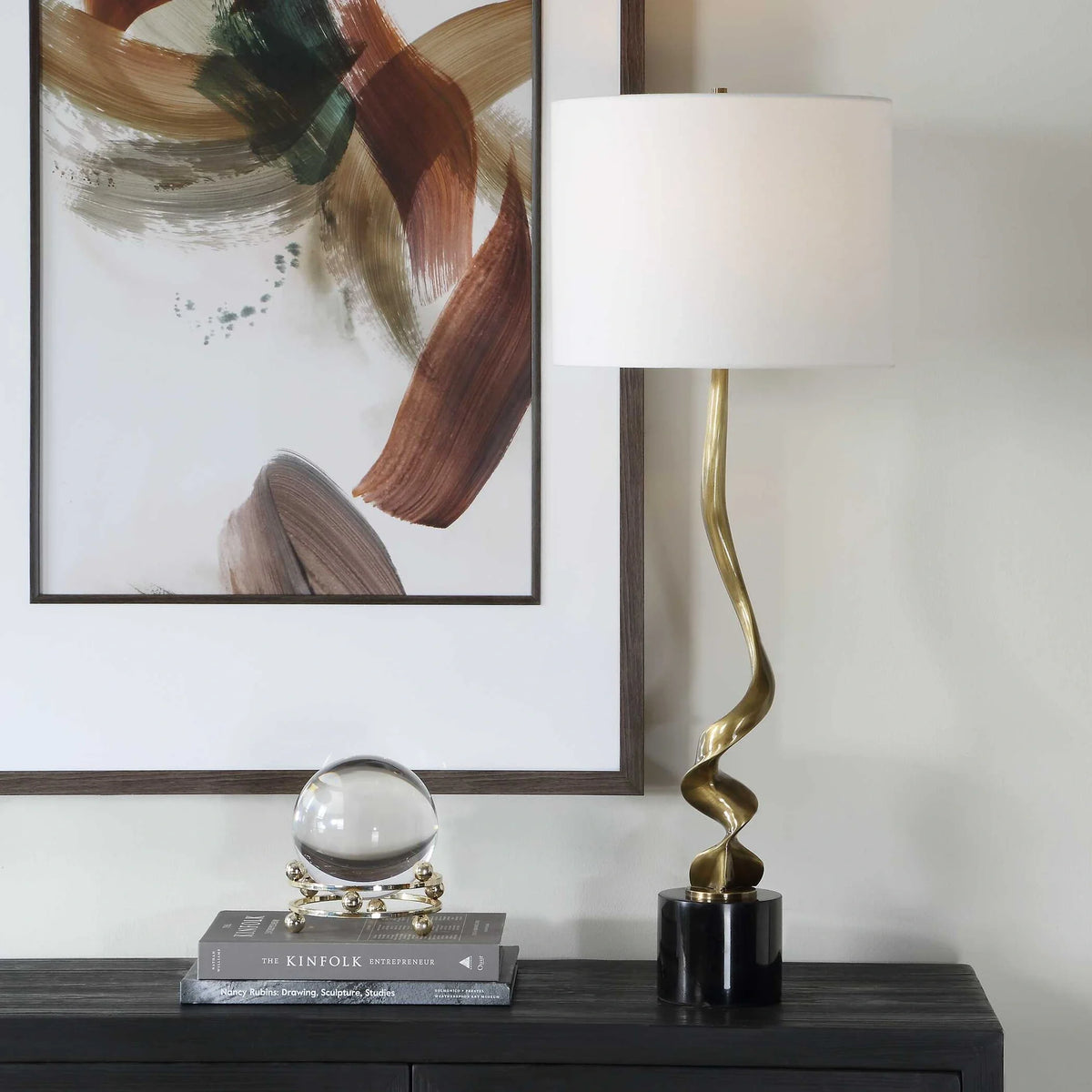 Cordless Brass Buffet Lamp
