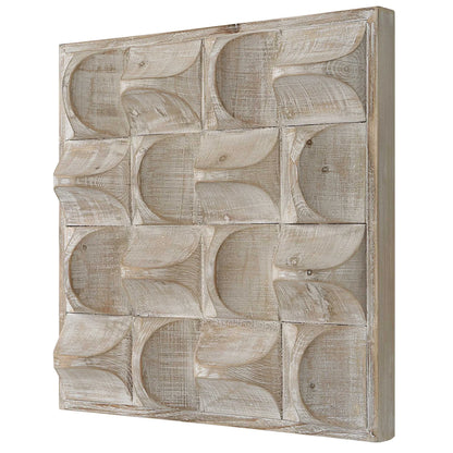 3D Scooped Wood Wall Panel