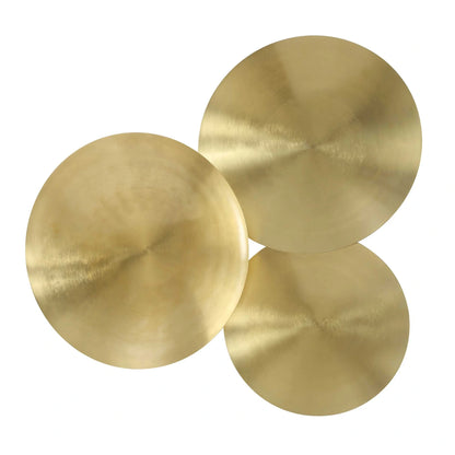 Round Brass Wall Art Set/3