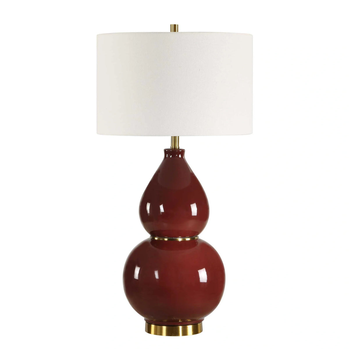 Burgundy Ceramic Table Lamp