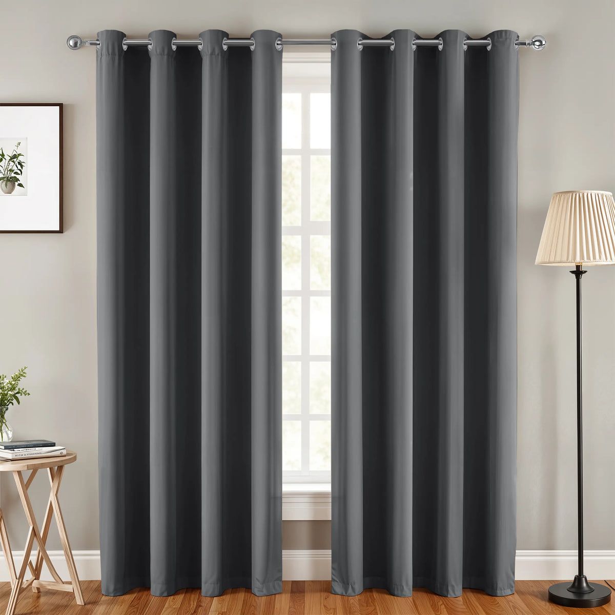 Lux Decor Thermal Insulated Room Darkening Curtains – Heavy-Duty Soundproof Grommet Drapes for Privacy and Comfort in Your Living Room