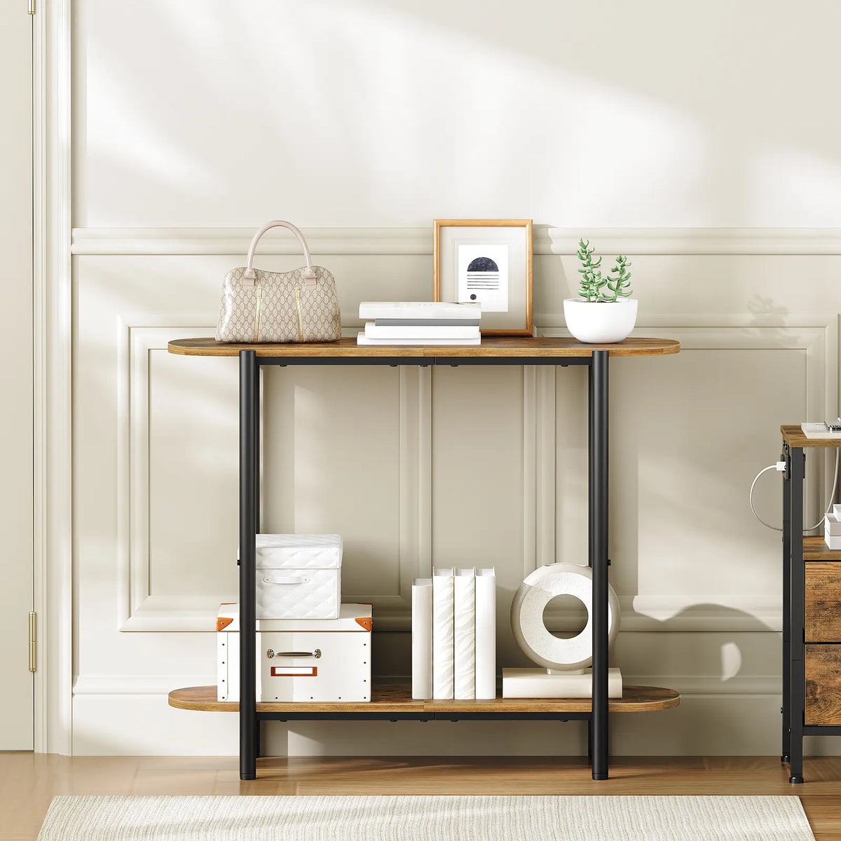 Yatiney 29.5" Narrow Console Table - 2-Tier Entryway & Sofa Table for a Living Space