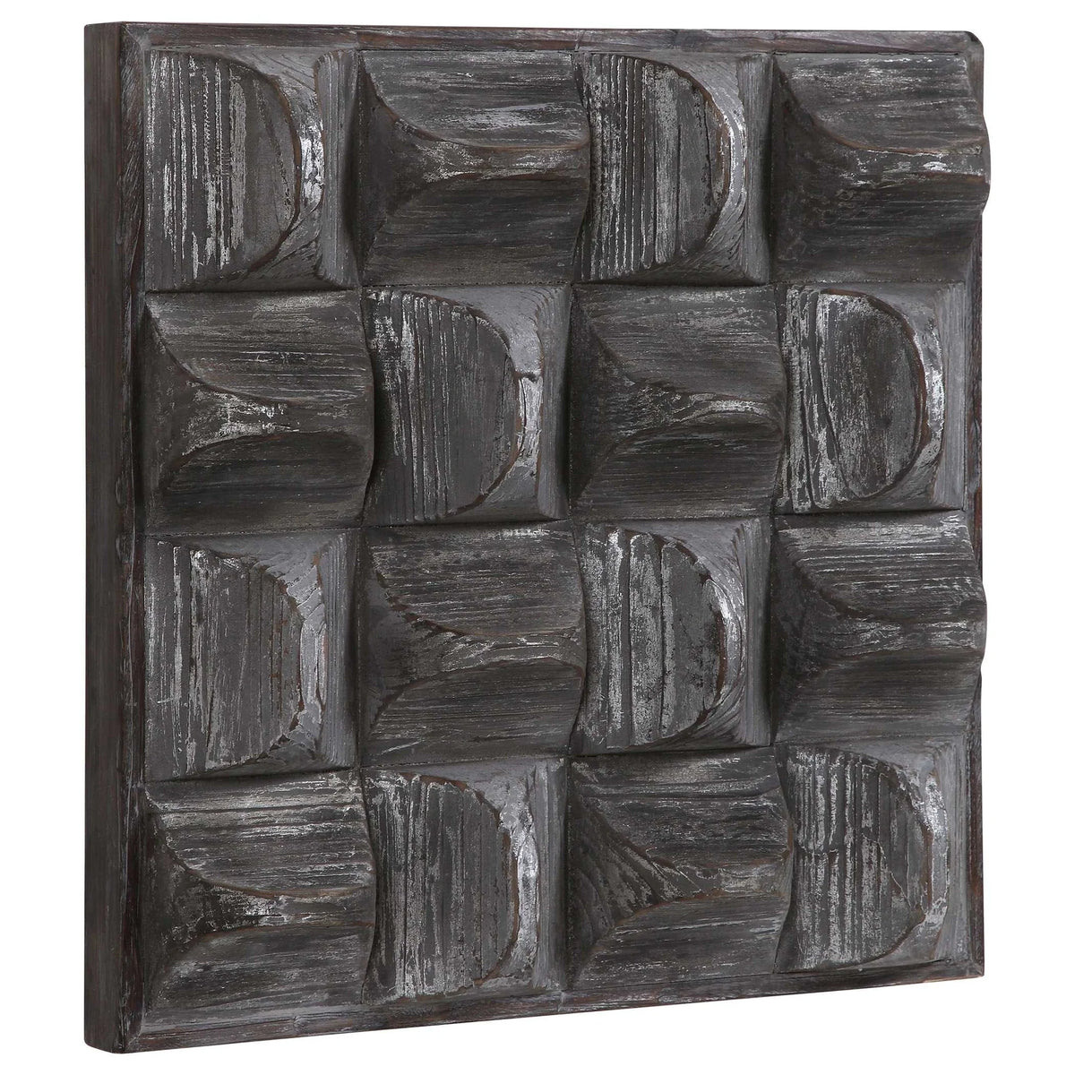 3D Scooped Wood Wall Panel