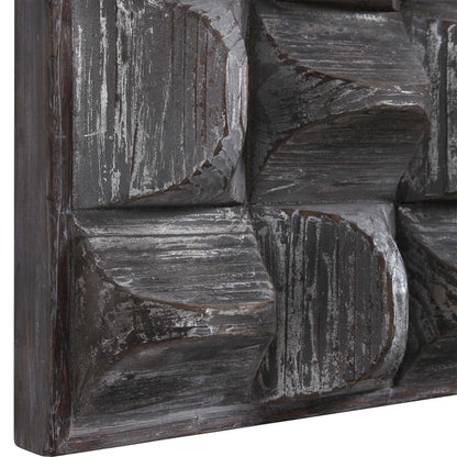 3D Scooped Wood Wall Panel