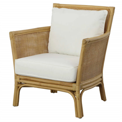 Woven Rattan Accent Armchair