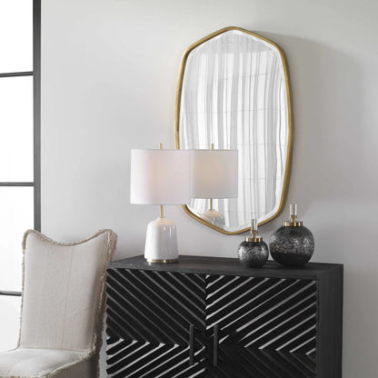 Antiqued Gold Mirror