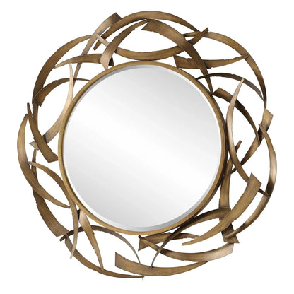 Edge Bronze Round Mirror