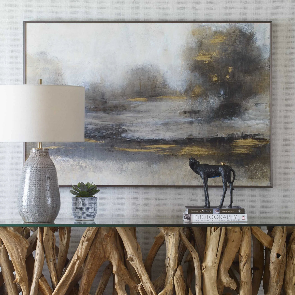 Misty Landscape Framed Print