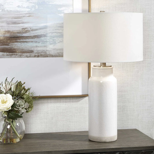 White Farmhouse Table Lamp