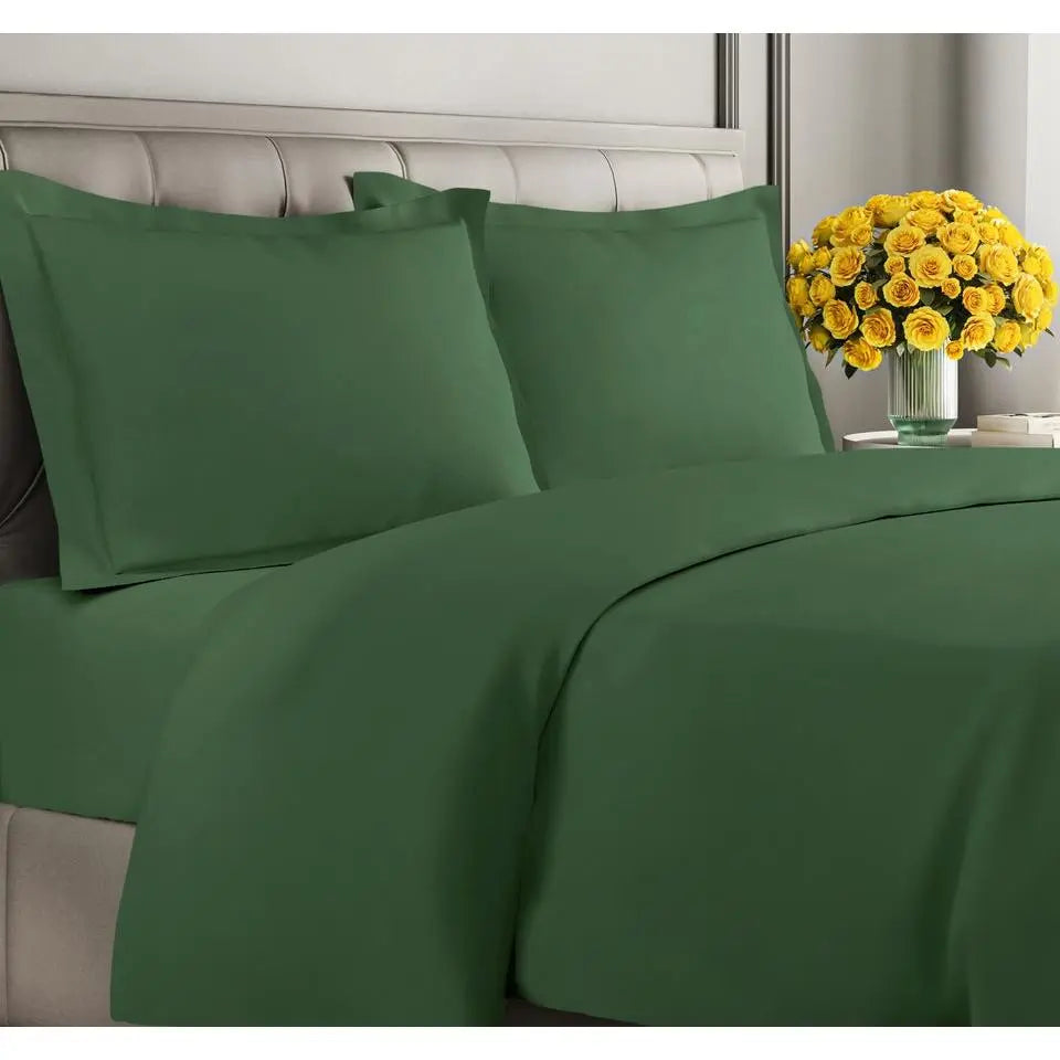 Double-Brushed Duvet Cover Set | Hidden Zipper & Corner Ties, Pillow Shams Included | 18 Colours, Twin to King