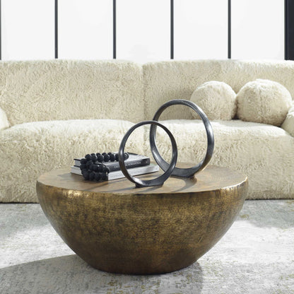 Hammered Gold Dome Coffee Table