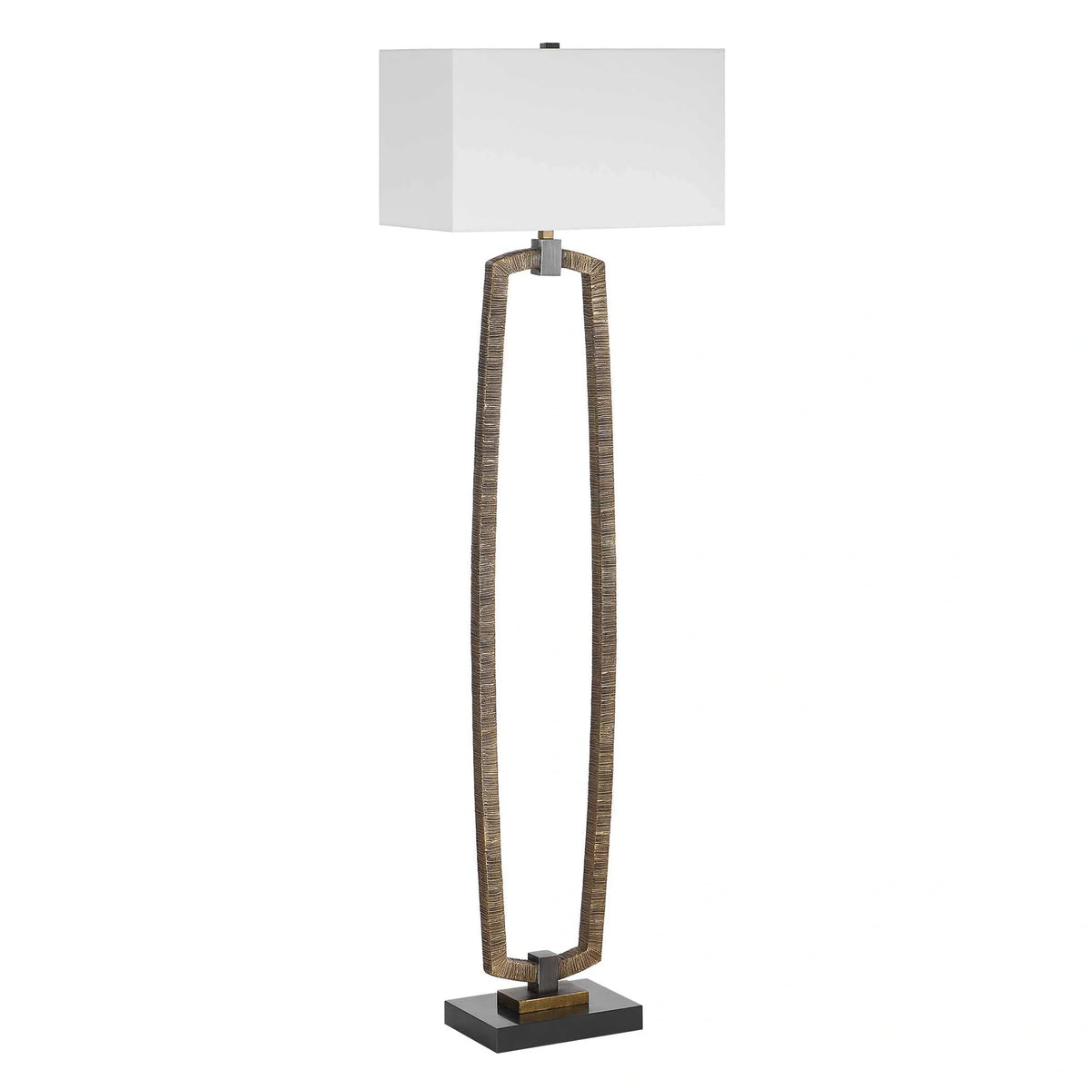 Antiqued Gold Bohemian Floor Lamp