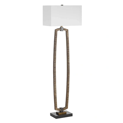 Antiqued Gold Bohemian Floor Lamp