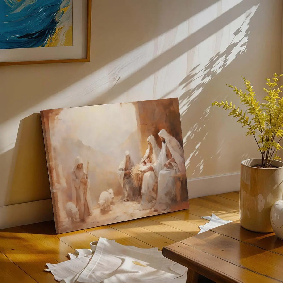 Vintage Jesus Nativity Wall Art Set