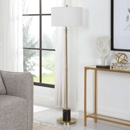Brass & Marble Floor Lamp