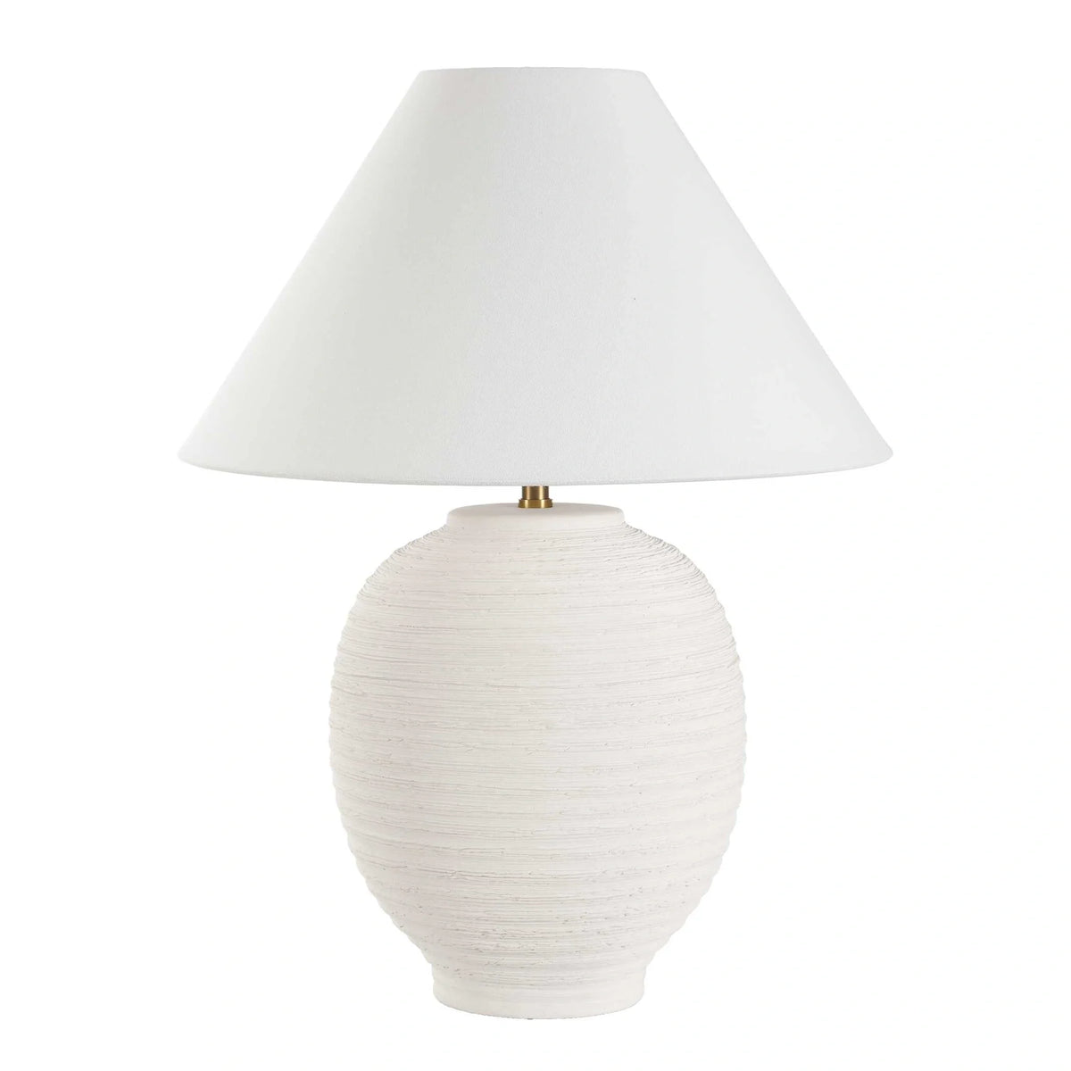 Textured Ceramic White Table Lamp
