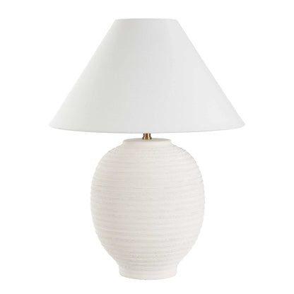 Textured Ceramic White Table Lamp