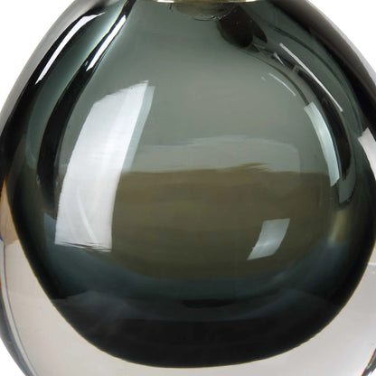 Teal Blue Glass Buffet Lamp