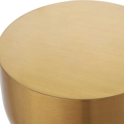Sculptural Gold Accent Table