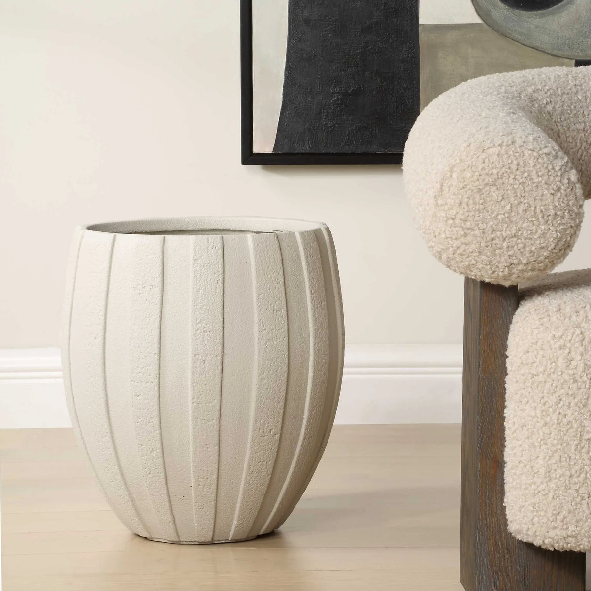 Textured Outdoor Planter