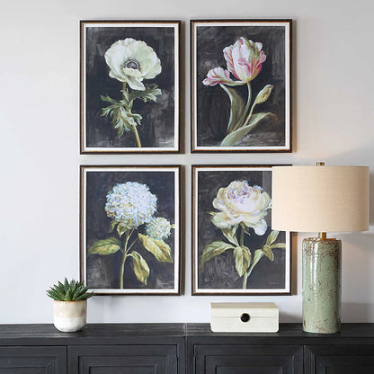 Botanical Framed Prints, Set of 4