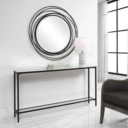 Mirrored Glass Console Table