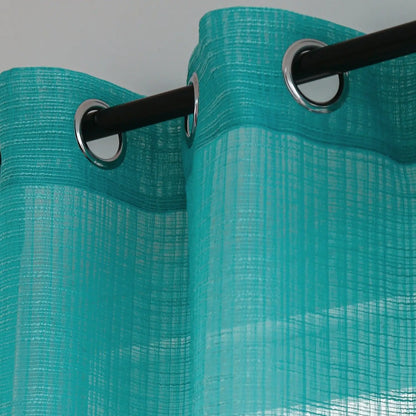 Curtain Club, 2-Piece Set 52X95 Inches, Solid Color Slub Yarn Fabric Curtain, Lightweight, Light Transmitting, Grommet Top Design, Premium Grade, Decorative, Suitable for Living Room, Bedroom, Study and Kitchen, L12, Curtains, Window Curtains