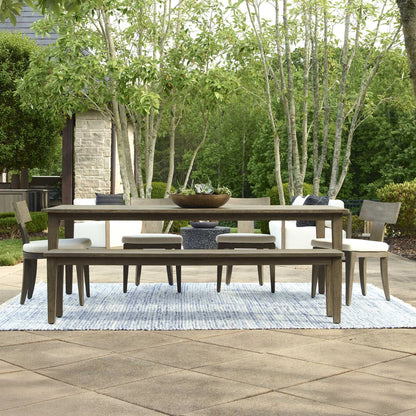 Weathered Mahogany Outdoor Dining Table