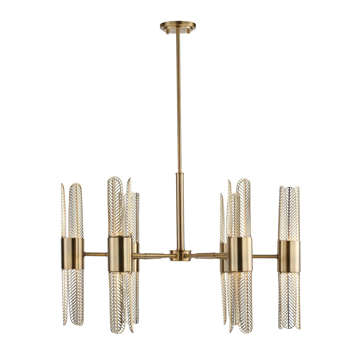 12 Light Brass Chandelier
